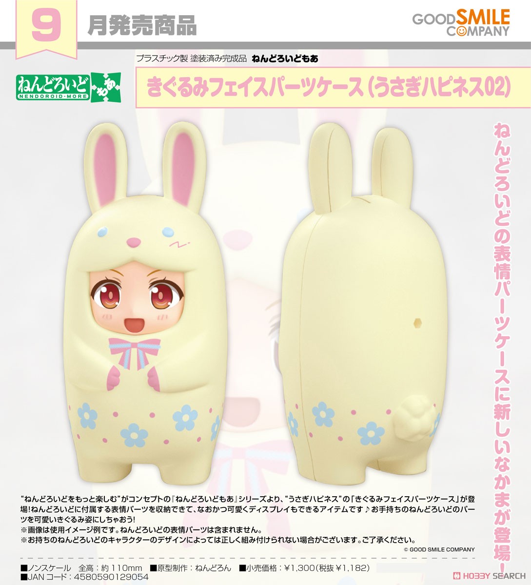 <Preorderถึงวันที่ 13/5/2022 > เปิดรับPreorder #มัดจำ 100บาท Nendoroid More Kigurumi Face Parts Case (Bunny Happiness 02) (PVC Figure