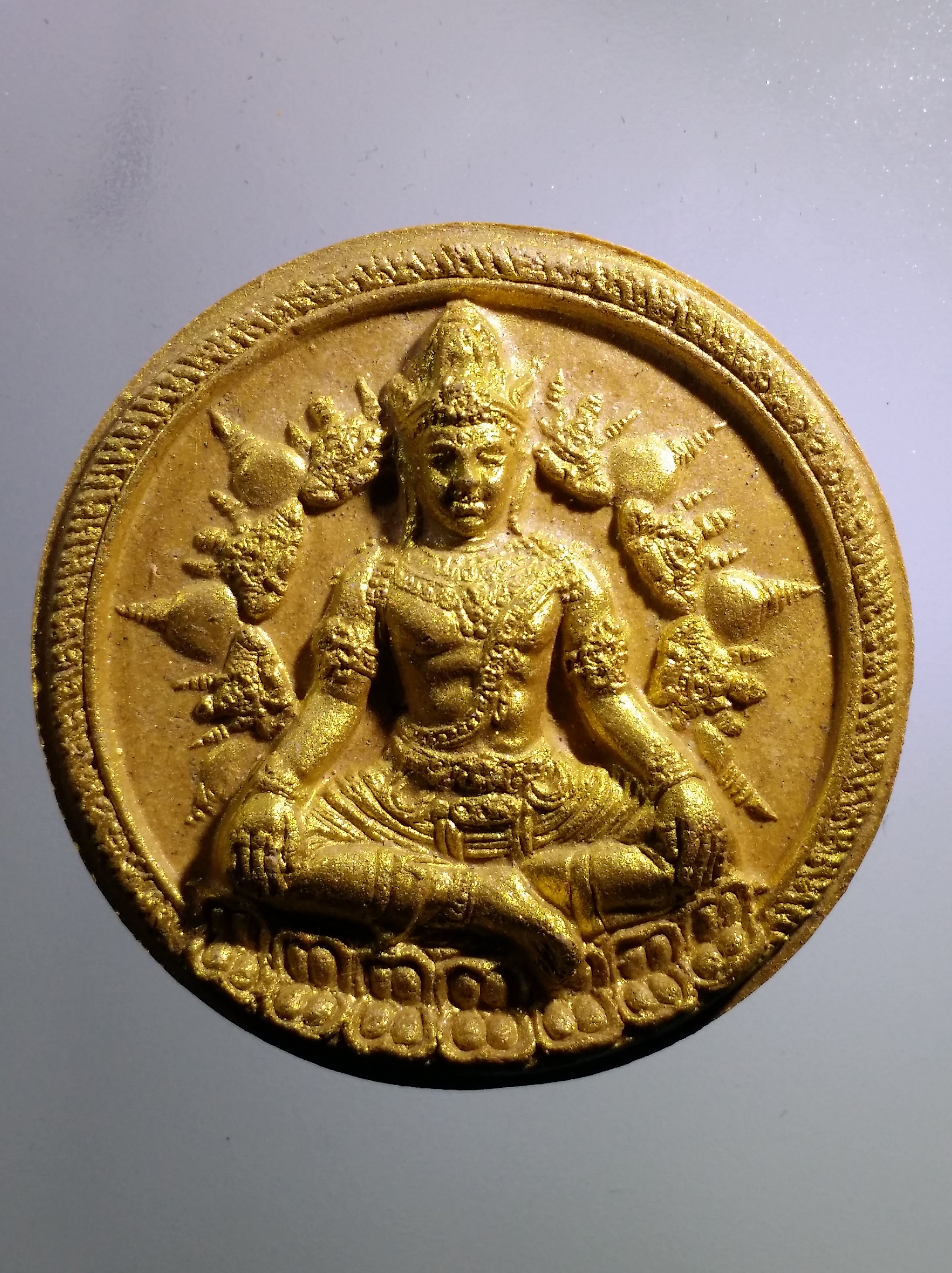 รหัสสินค้า จตุคามรามเทพ 653 ท้าวจตุคามรามเทพ รุ่น พระธาตุนครศรี เนื้อว่านเหลืองปัดทอง วัดพระมหาธาตุวรมหาวิหาร อำเภอเมือง จังหวัดนครศรีธรรมราช สร้างปี 2550