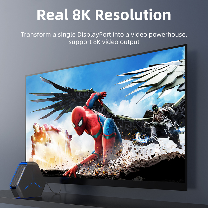 CABLETIME DP TO DUAL HDMI 8K ADAPTER