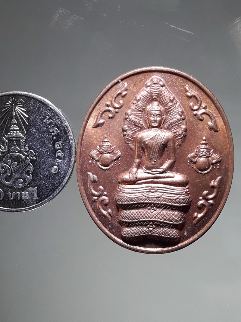 รหัสสินค้า เหรียญพระพุทธ 4305 เหรียญพุทธาคมนอโม วัดเขาอ้อ จ.พัทลุง ปี48 ท่านขุนพันธ์เจ้าพิธี