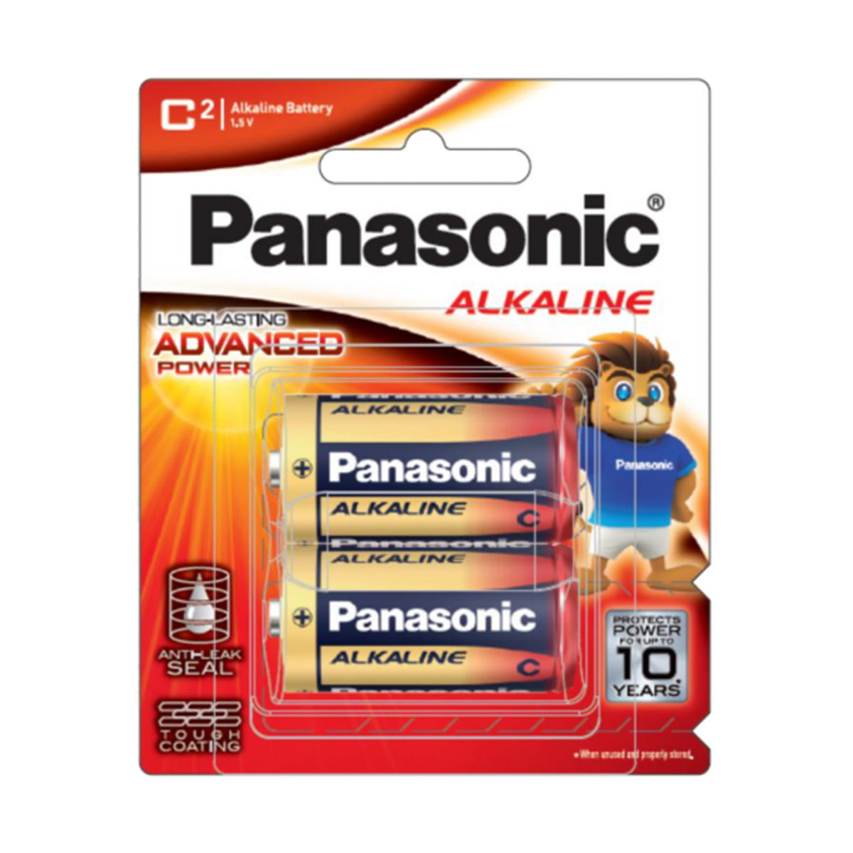PANASONIC ถ่านอัลคาไลน์ SIZE "C" LR14T/2B (ก้อน, 2ก้อน/แพค)