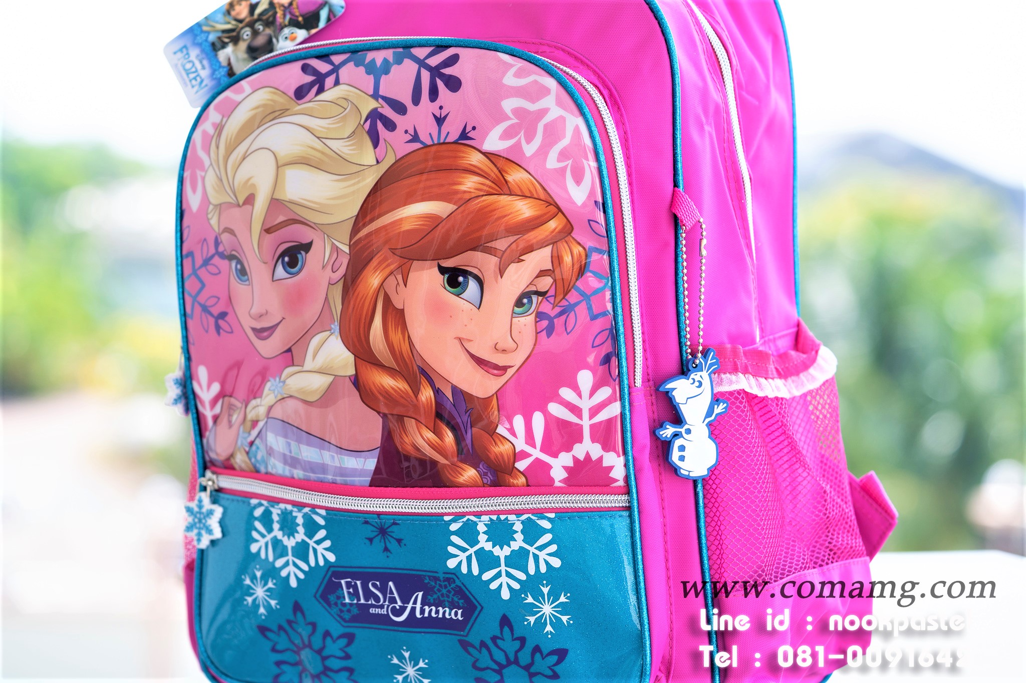 กระเป๋าเป้สะพายหลังเอลซ่าอันนา (Frozen) สีชมพู ลิขสิทธิ์แท้ 14นิ้ว