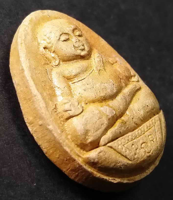 รหัสสินค้า เครื่องราง ล็อตเก็ต ภาพถ่าย 013 พระสังกัจจายน์เนื้อดินเผา หลังเรียบ ไม่ทราบสำนัก พระเกจิยุคเก่าสร้าง