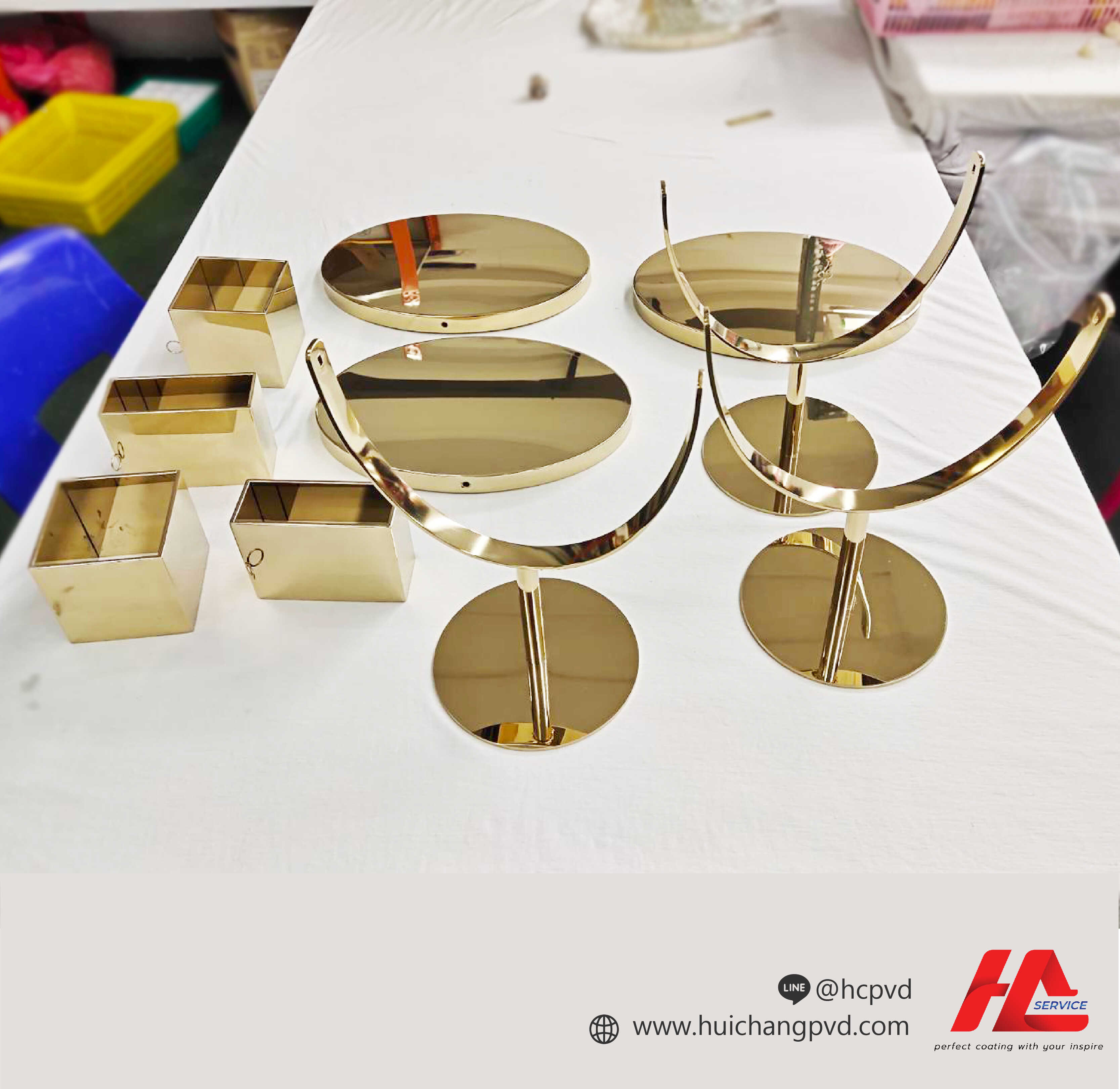 ตัวอย่างงาน เคลือบสีทองไทเทเนียม | PVD Coating