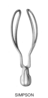 Obstetrical forceps Simpson - 23.5 cm.