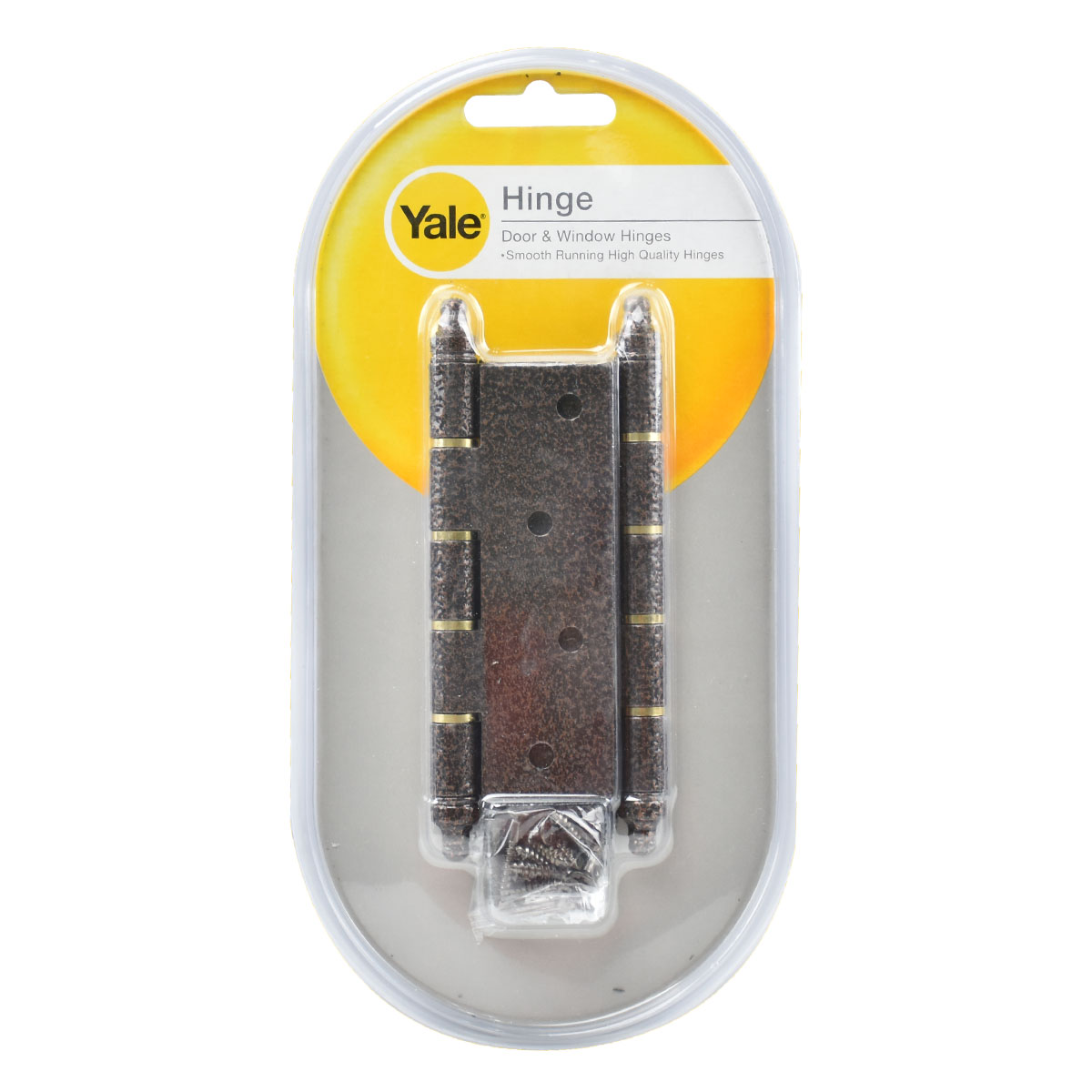 YALE บานพับประตู AE443C ทองแดงรมดำหัวจุก 4แหวน 11มม. 4"x3"x2มม.