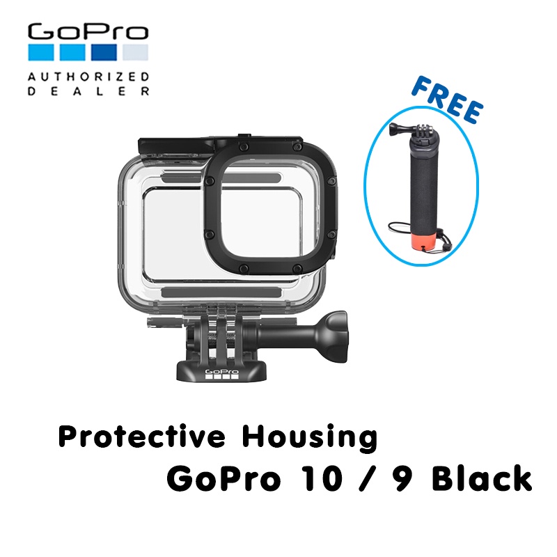 GoPro 11 / 10 / 9 Protective Housing + Waterproof Case เคสกันน้ำแท้ กันน้ำลึก 60 เมตร ของโกโปรแท้ ฟรี ไม้ลอยน้ำ