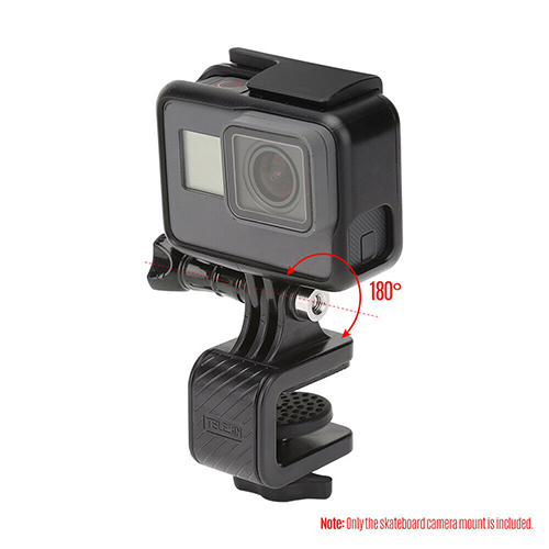 Telesin GoPro Surfskate Skateboard Stand Mount Holder Clip สำหรับ GoPro, Action Camera ล็อคแน่น ติดตั้งง่าย ได้มุมมองใหม
