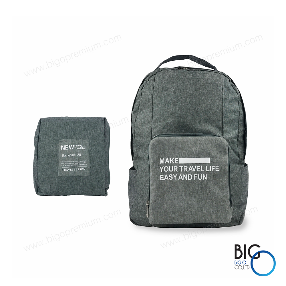 กระเป๋าเป้พับได้ ผ้าไนล่อน