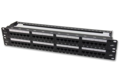 CAT 6+ Patch Panel 48 Port (2U) with Management, Dust Cover, New Lable