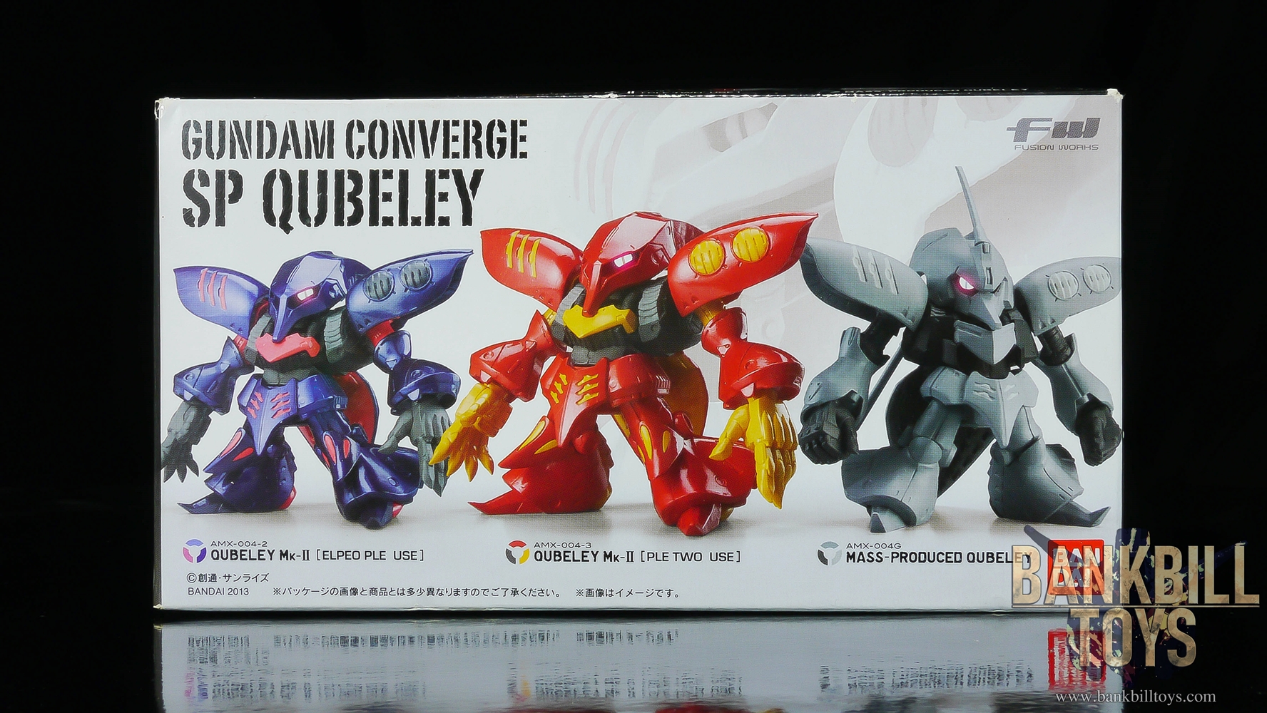 กันดั้ม Bandai Candy Toy FW Gundam Converge SP Qubeley Set - AMX-004-2 Qubeley Mk-II [Elpeo Ple's Custom], AMX-004-3 Qubeley Mk-II [Ple Two’s Custom], AMX-004G Qubeley Mass Production Type