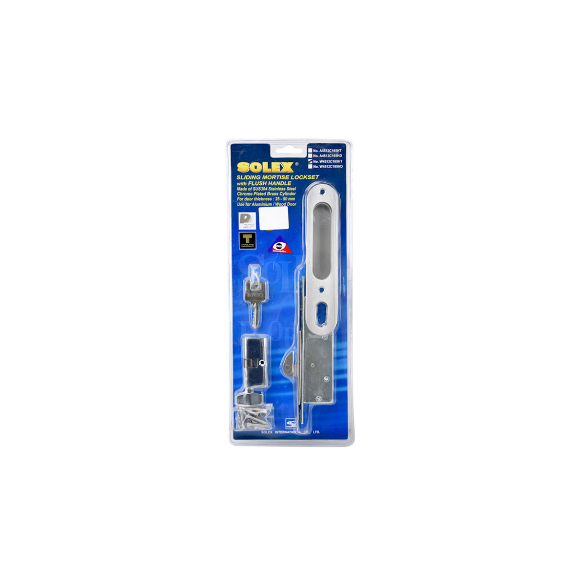 SOLEX กุญแจบานเลื่อน NO.W4512C165HT