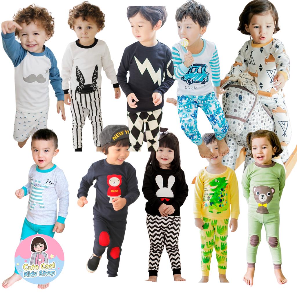BL-9 ชุดนอนเด็กผู้ชาย แขนยาวขายาว มีขนาด 1-5 ขวบ