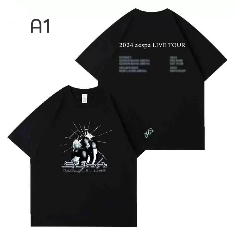 เสื้อยืด Aespa : 2024 Aespa LIVE TOUR - SYNK : Parallel Line