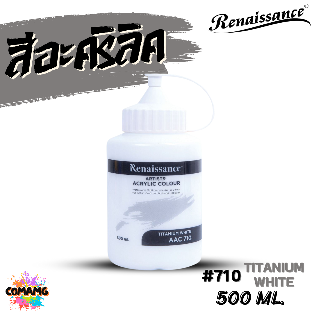 Renaissance สีอะคริลิค Artists acrylic color ขนาด 250-500 ml กันน้ำ สีเพ้นท์ พร้อมส่ง
