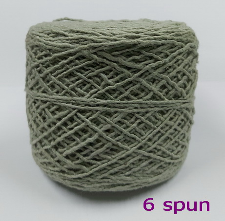 ไหมพรมฝ้ายปั่นมือ สีล้วน Spun
