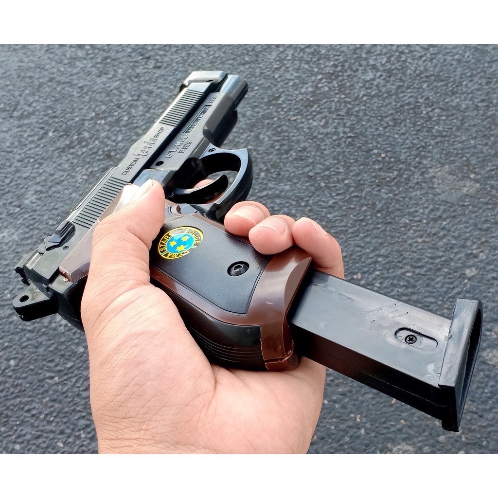 ปืนของเล่น ปืนอัดลมพลาสติก ปืนอัดลมแบบพกสั้น แถมกระสุนพร้อมเล่น P.628