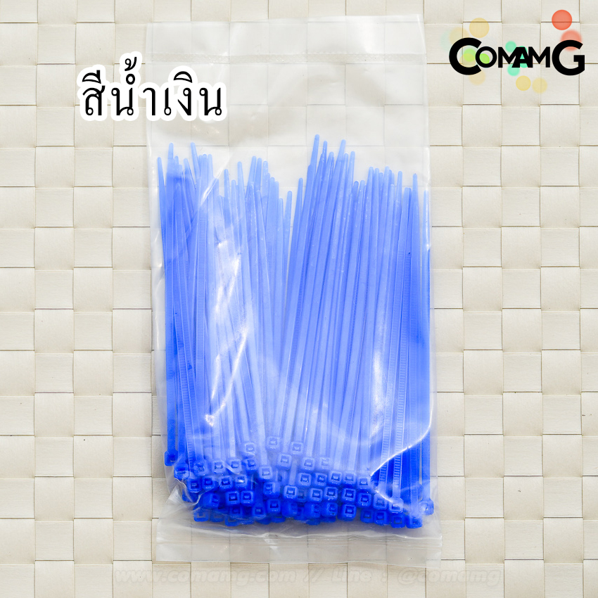 เคเบิ้ลไทด์ หนวดกุ้ง (Cable tie) สายรัดพลาสติก ขนาด3*100mm แพ็ค100เส้น