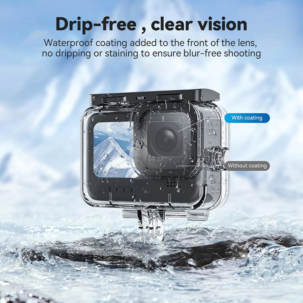 GoPro 11 / 10 / 9 Telesin Protective Waterproof Case Combo + Skeleton Backdoor เคสกันน้ำ คุณภาพดี จอหน้ากันน้ำเกาะ
