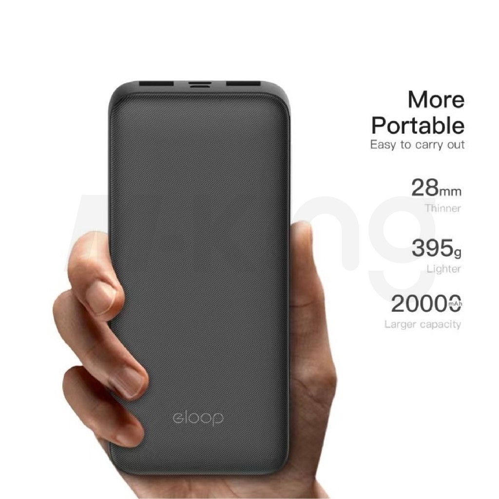Orsen Eloop E34 สีขาว แบตสำรอง POWER BANK 20000mAh แบตเตอรี่สำรอง ชาร์จเร็ว