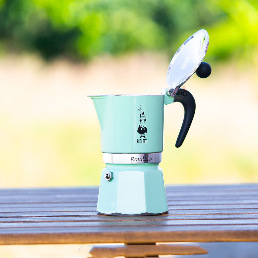 Bialetti หม้อต้มกาแฟ Moka Pot รุ่น Rainbow ขนาด3Cup ของแท้100%