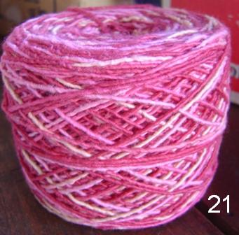 ไหมพรมฝ้ายปั่นมือ สีเหลือบ HY