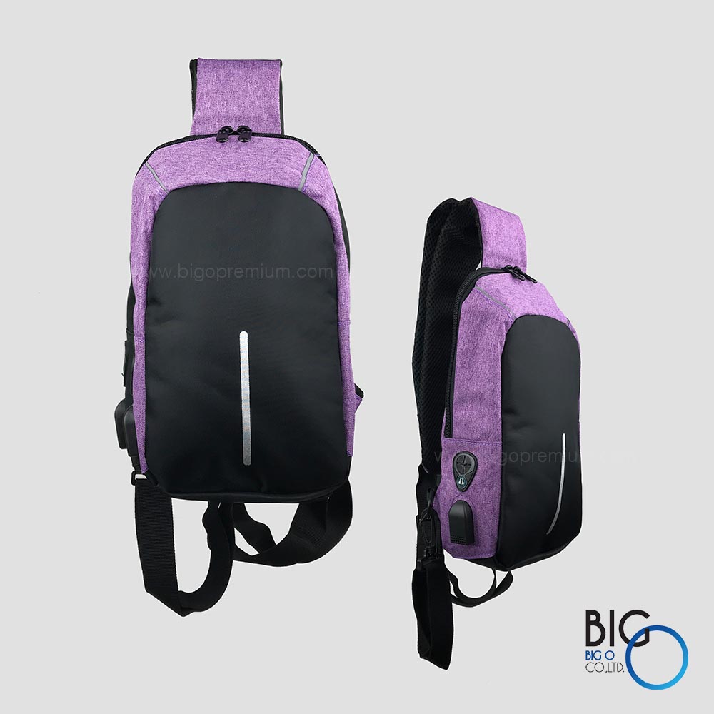 กระเป๋าสะพายข้างนิรภัยพร้อมสาย USB (Backpack + USB Cable)