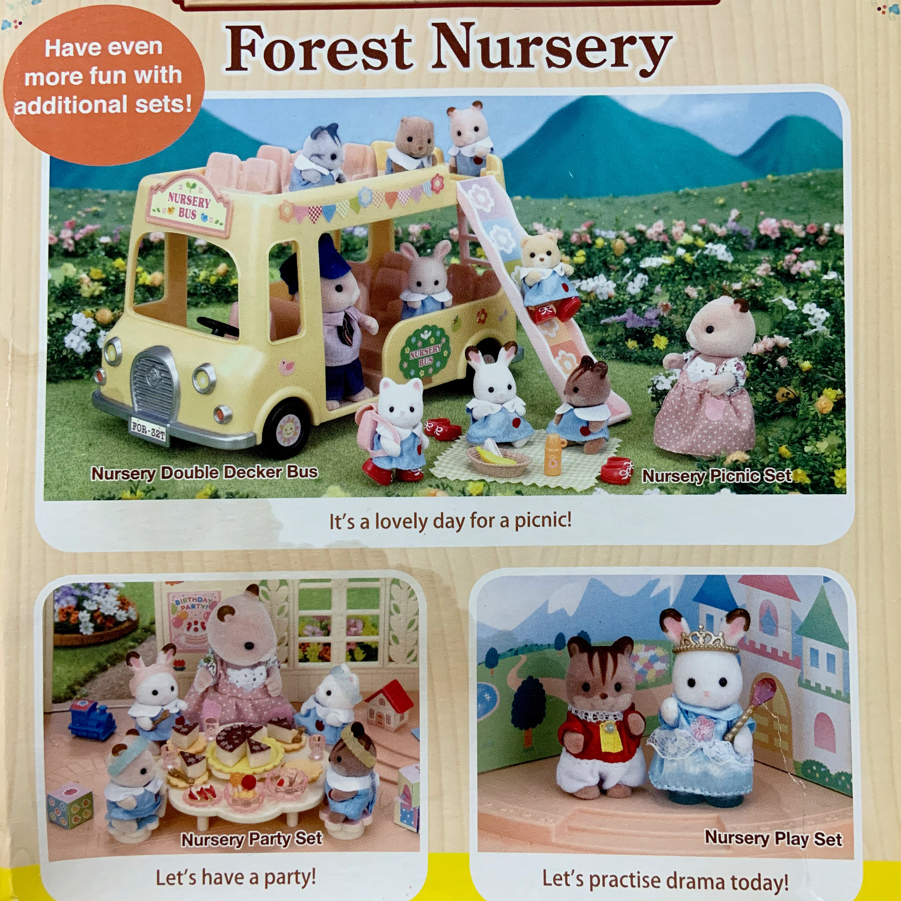 โรงเรียนอนุบาล พร้อมอุปกรณ์การเรียนการสอนครบครัน ซิลวาเนียนแท้ Forest Nursery : Sylvanian Families