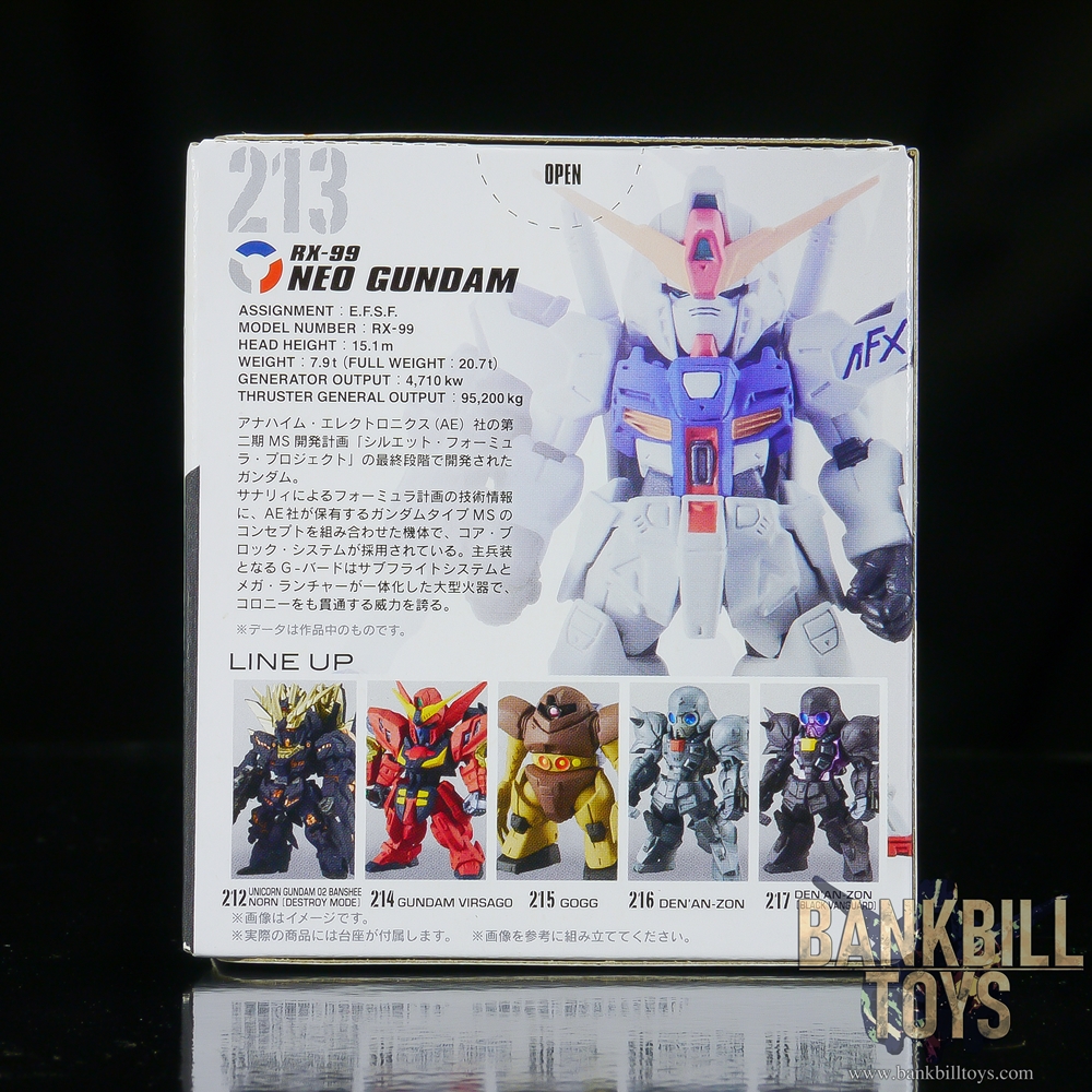 กันดั้ม Bandai Candy Toy FW Gundam Converge #16 No.213 RX-99 Neo Gundam Unit 2
