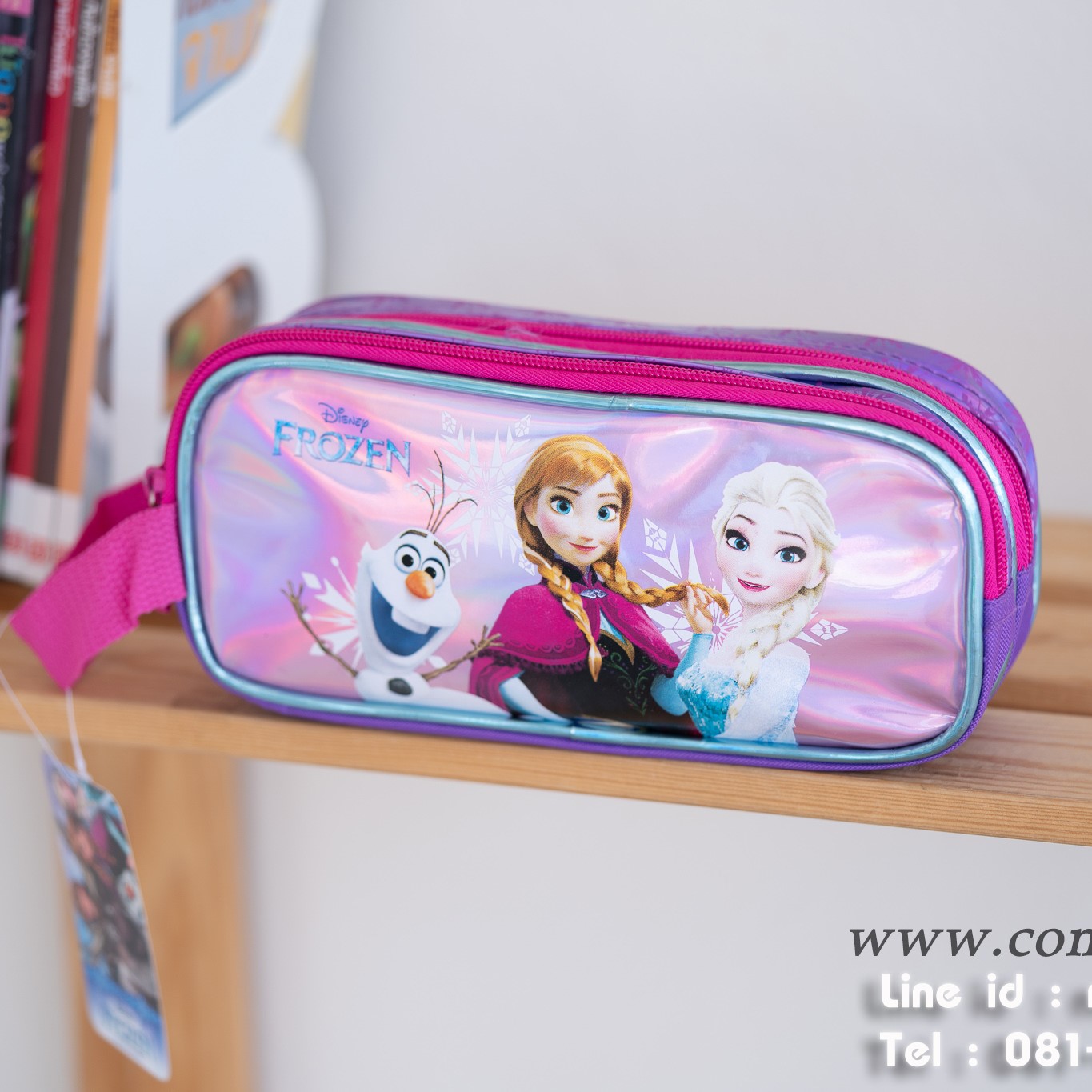 กระเป๋าใส่เครื่องเขียนเอลซ่าอันนา (Frozen) สีม่วง ลิขสิทธิ์แท้