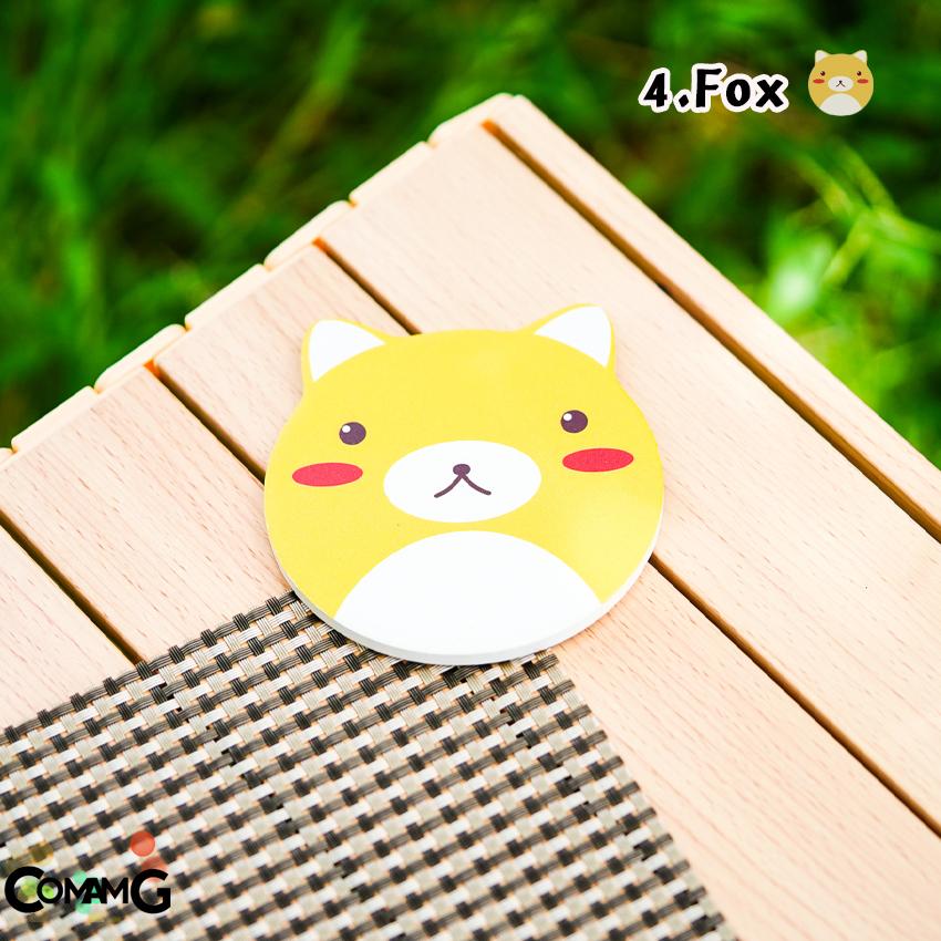 ที่รองแก้ว หินดูดน้ำ แผ่นหินรองแก้วดูดน้ำ แผ่นรองแก้ว ซึมซับน้ำไว แห้งไว ทำความสะอาดง่าย ลายน่ารัก มีหลายลาย พร้อมส่ง