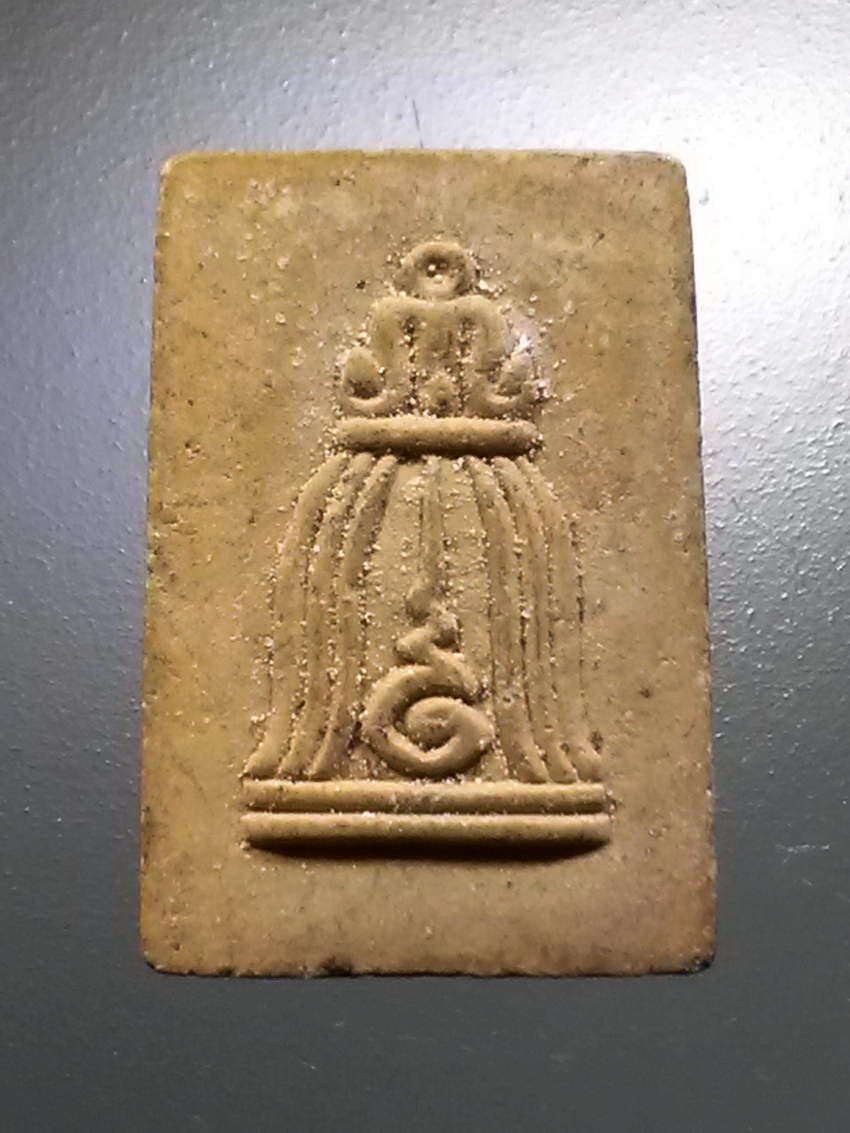 รหัสสินค้า พระไม่ทราบที่ 508 พระสมเด็จเนื้อผง พิมพ์คะแนน หลังตราระฆัง มียันต์อุนาโลม ไม่ทราบที่