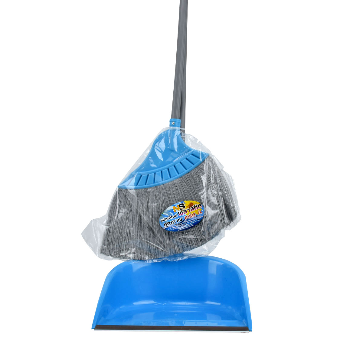 ไม้กวาดยางพารากลาง+ที่โกยมีที่ล็อค MOP-084/1P