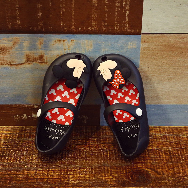 shoe1111 รองเท้าสีดำ มิกกี้เมาท์ ใส่ง่ายสบายเท้า