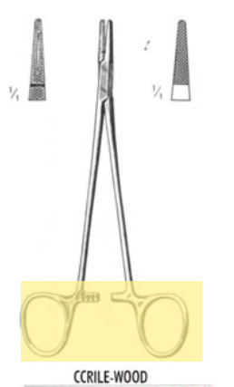 Needle Holder Crile wood T/ C (ด้ามทอง): Germany