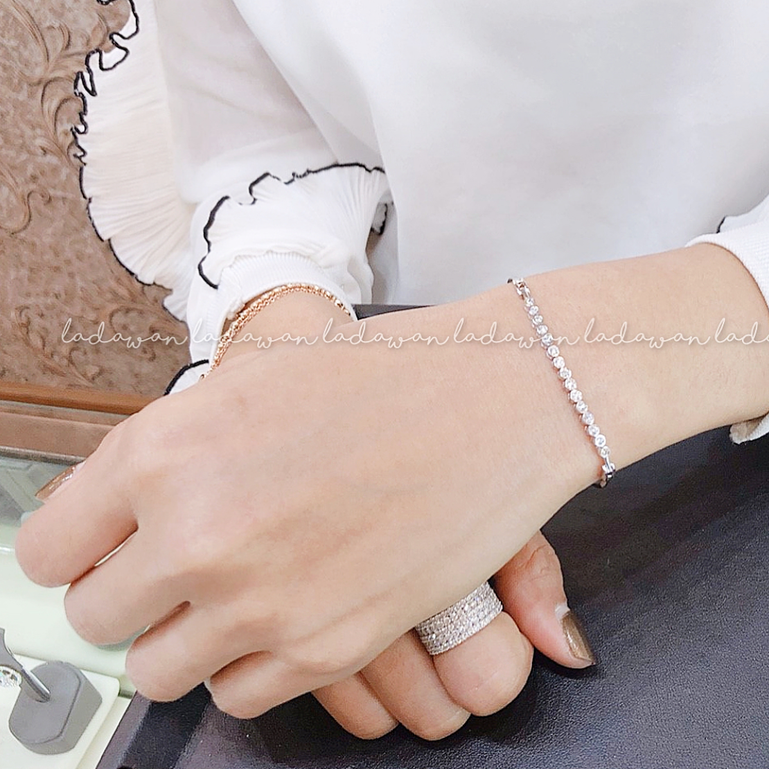 สร้อยข้อมือเพชรหุ้มกลม