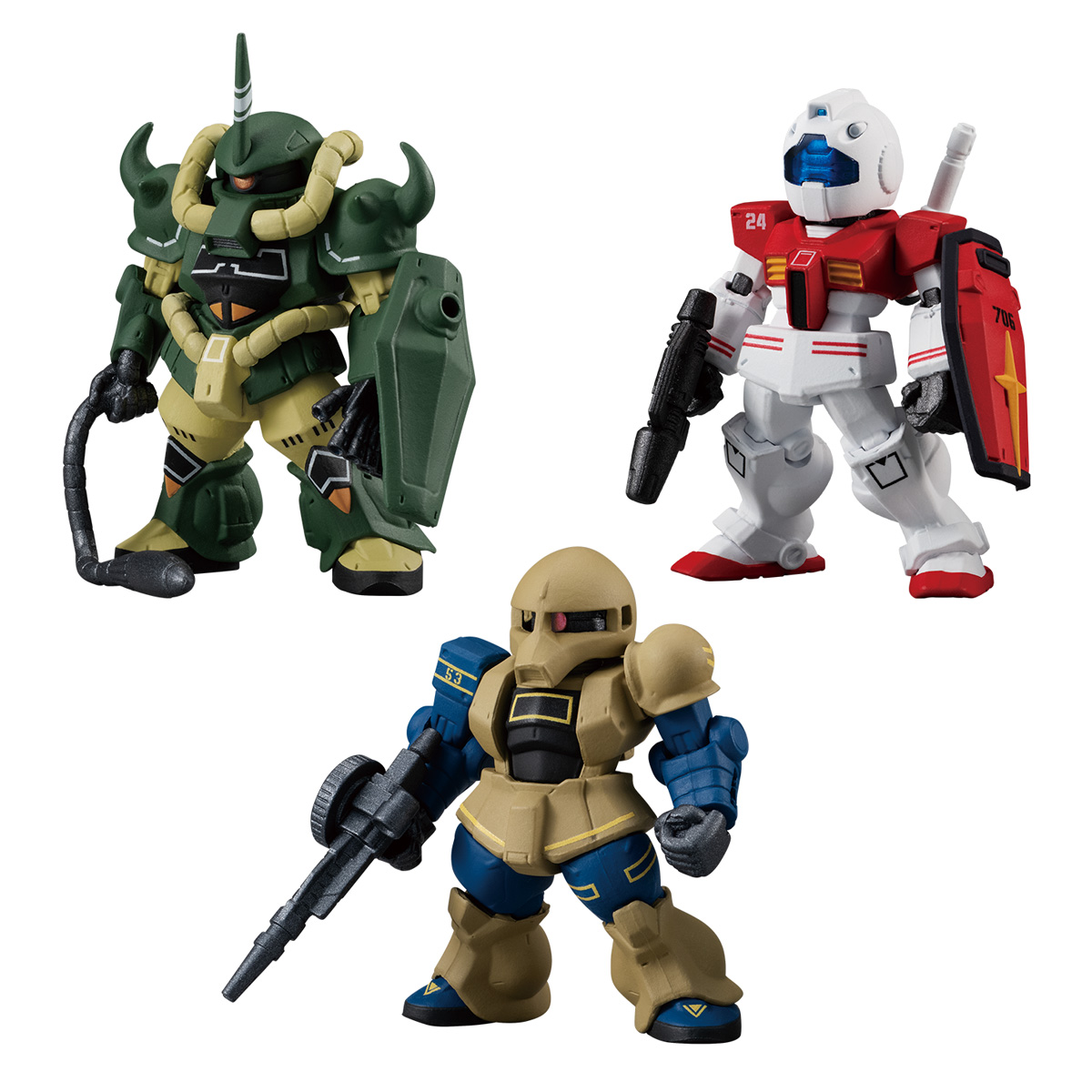 กันดั้ม Bandai Premium Bandai Candy Toy Online Shop Limited FW Gundam Converge: Core Mobile Suit Gundam Real Type II Set of 3