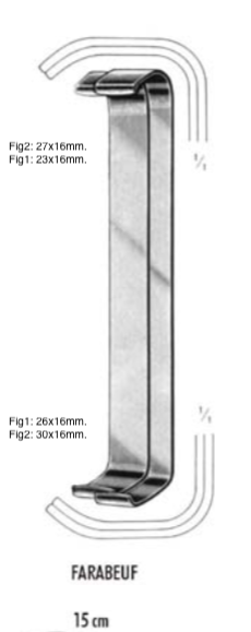 Retractor Farabeuf 15 cm.
