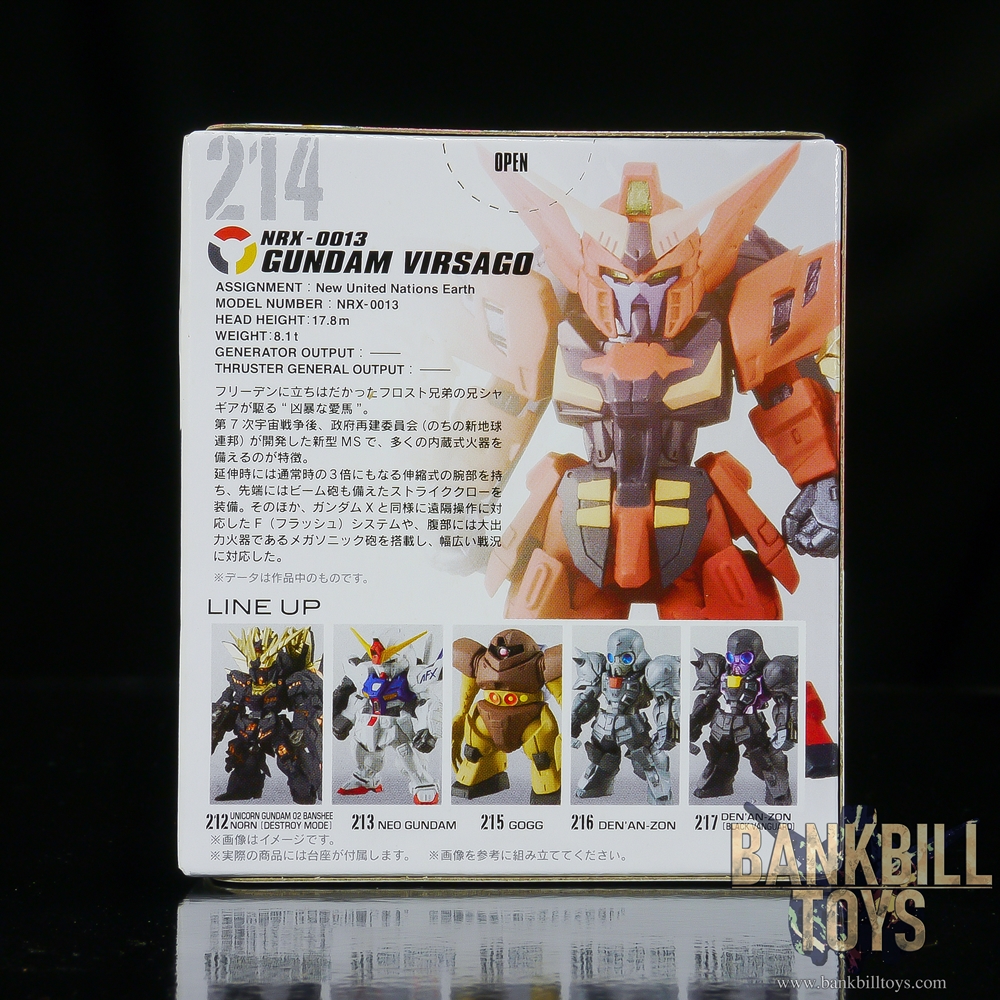 กันดั้ม Bandai Candy Toy FW Gundam Converge #16 No.214 NRX-0013 Gundam Virsago