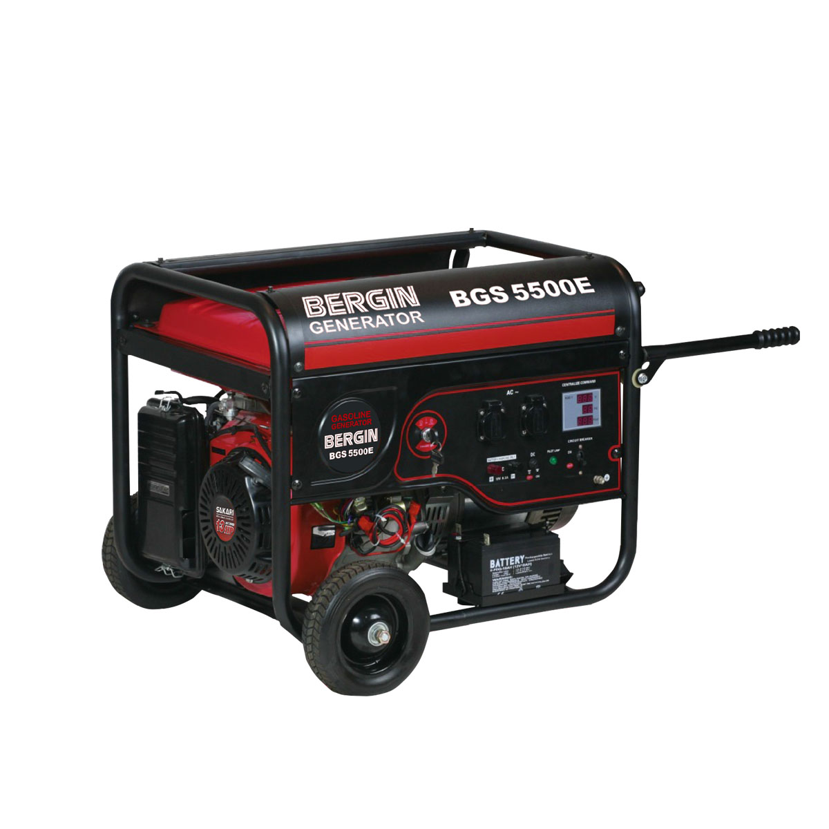 BERGIN เครื่องกำเนิดไฟฟ้าเบนซิน 5500W (กุญแจสตาร์ทและเชือกดึงสตาร์ท) [BGS5500E/EGS5500E]