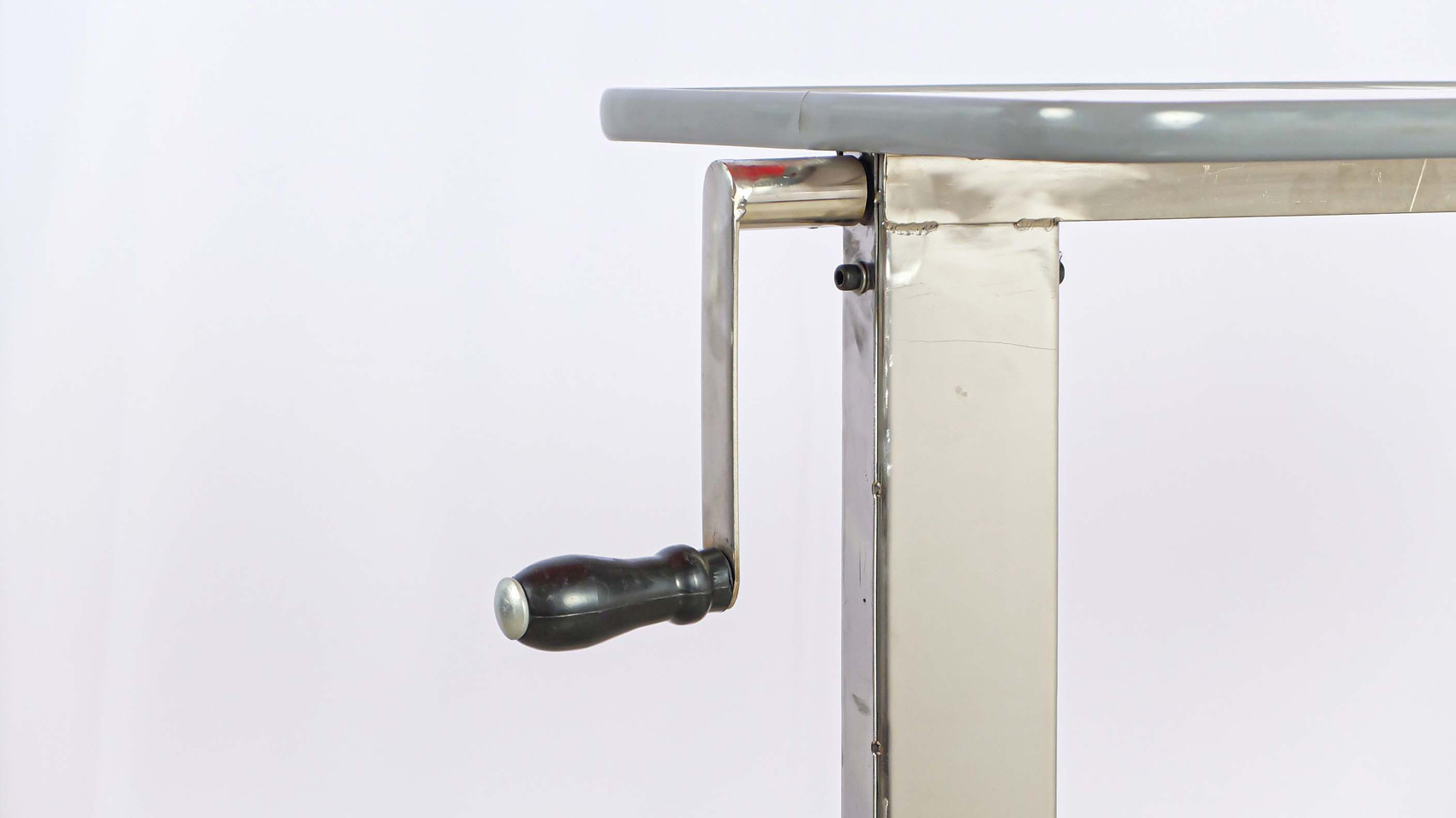 โต๊ะคร่อมเตียงสแตนเลส ขอบยาง PS39