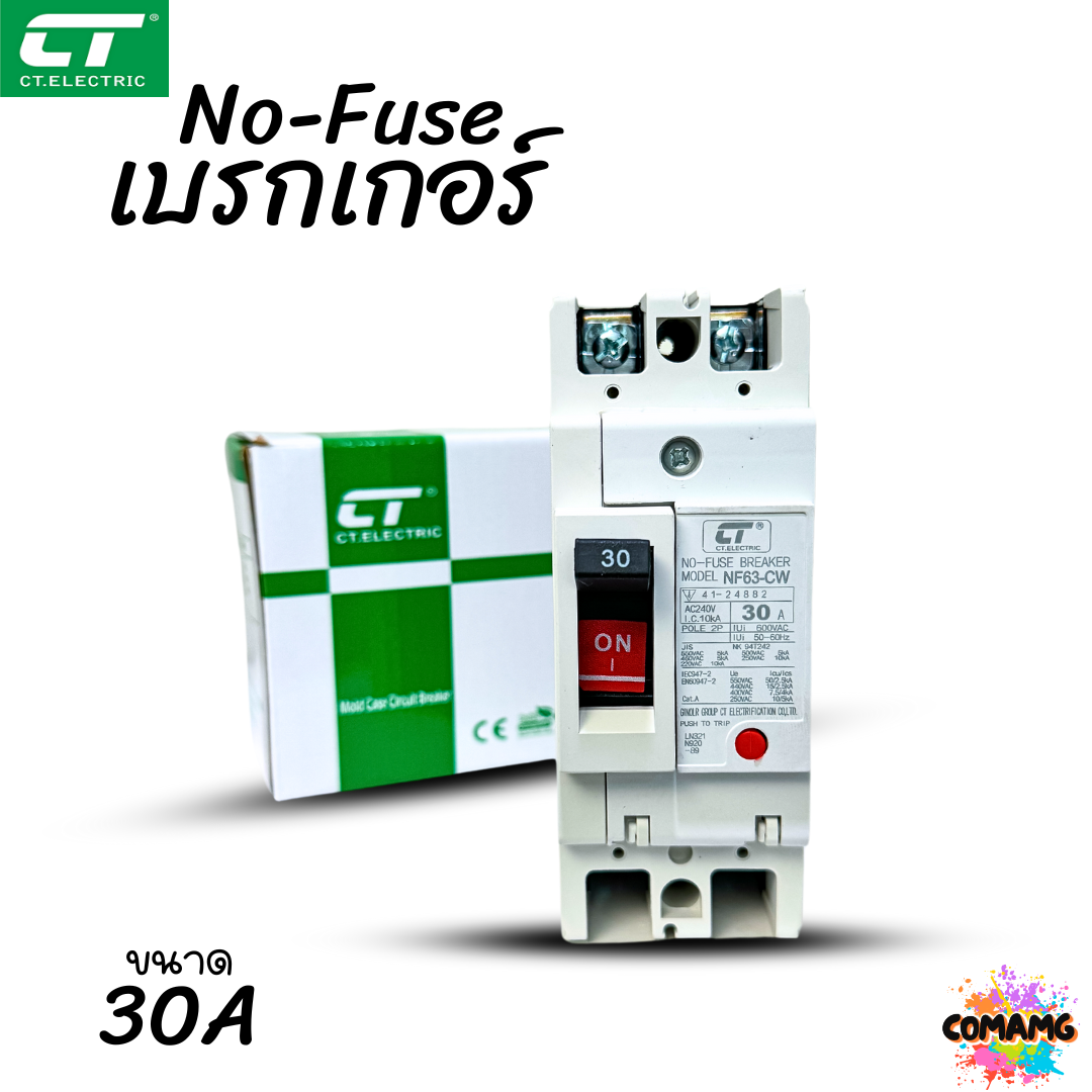 CT Electric เบรกเกอร์ โมเคสเมนเบรกเกอร์ 2เฟส No Fuse Breaker