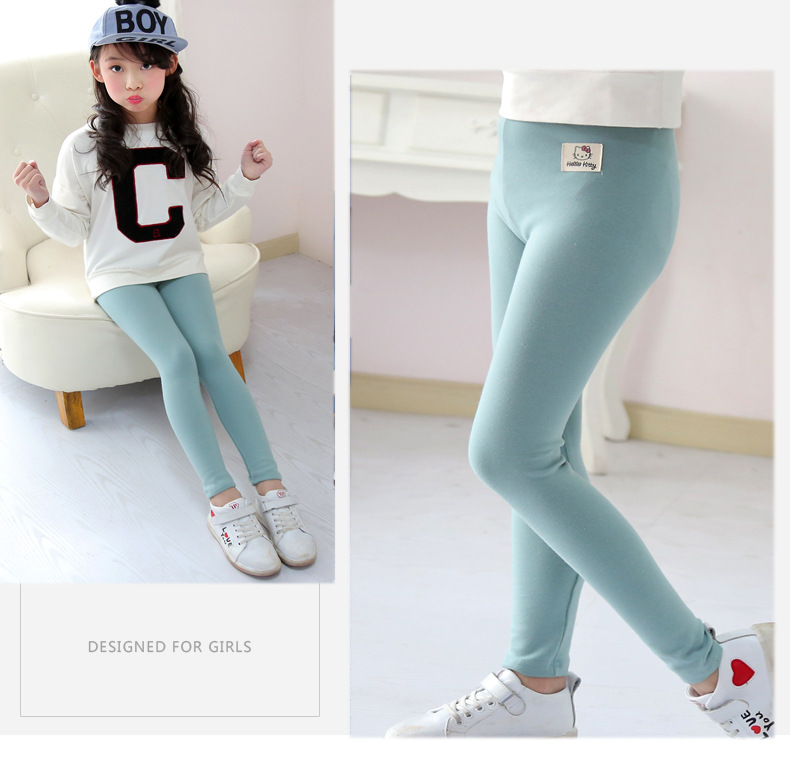 P30801 พร้อมส่งเลกกิ้งเด็กสีเขียวนวล