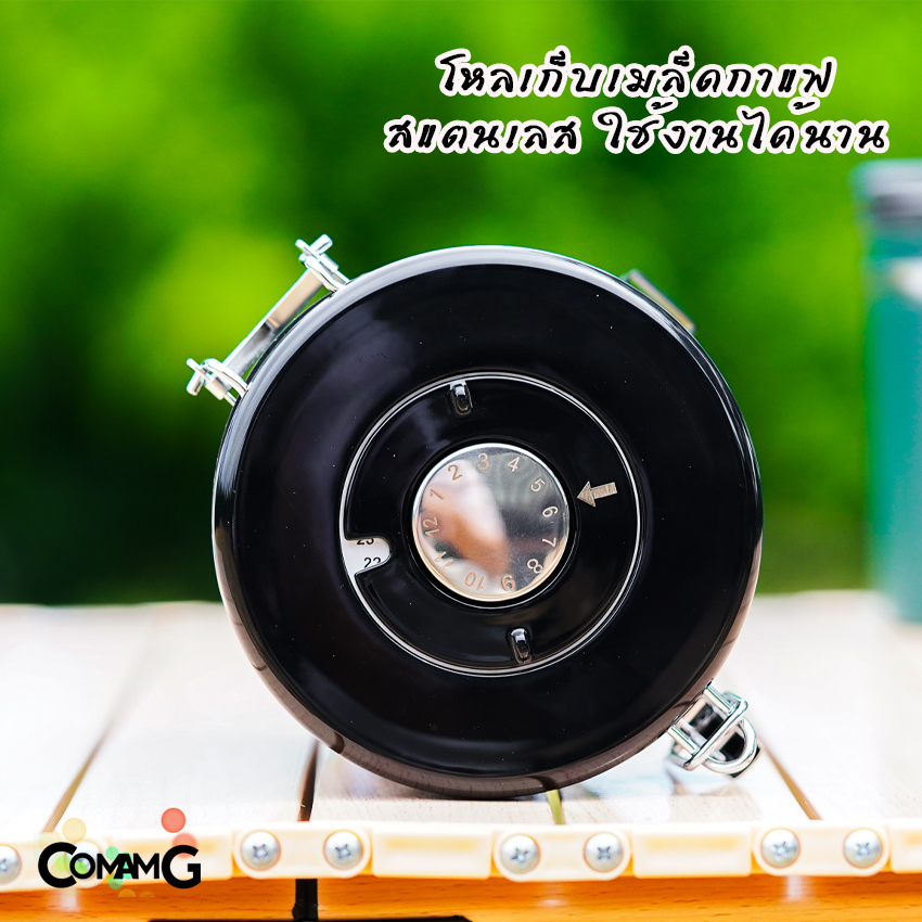 โหลเก็บเมล็ดกาแฟ กระป๋องสแตนเลสเก็บกาแฟ แบบสุญญกาศ มีวาวล์คายแก๊ส