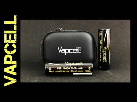 ถ่านชาร์จ INR 18650 Vapcell 2000mAh 38A สีดำ [ แท้ ]