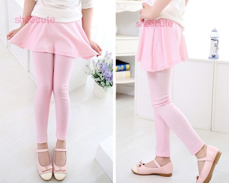 PS30183 พร้อมส่งเลกกิ้งเด็กแบบกระโปรงสีชมพู