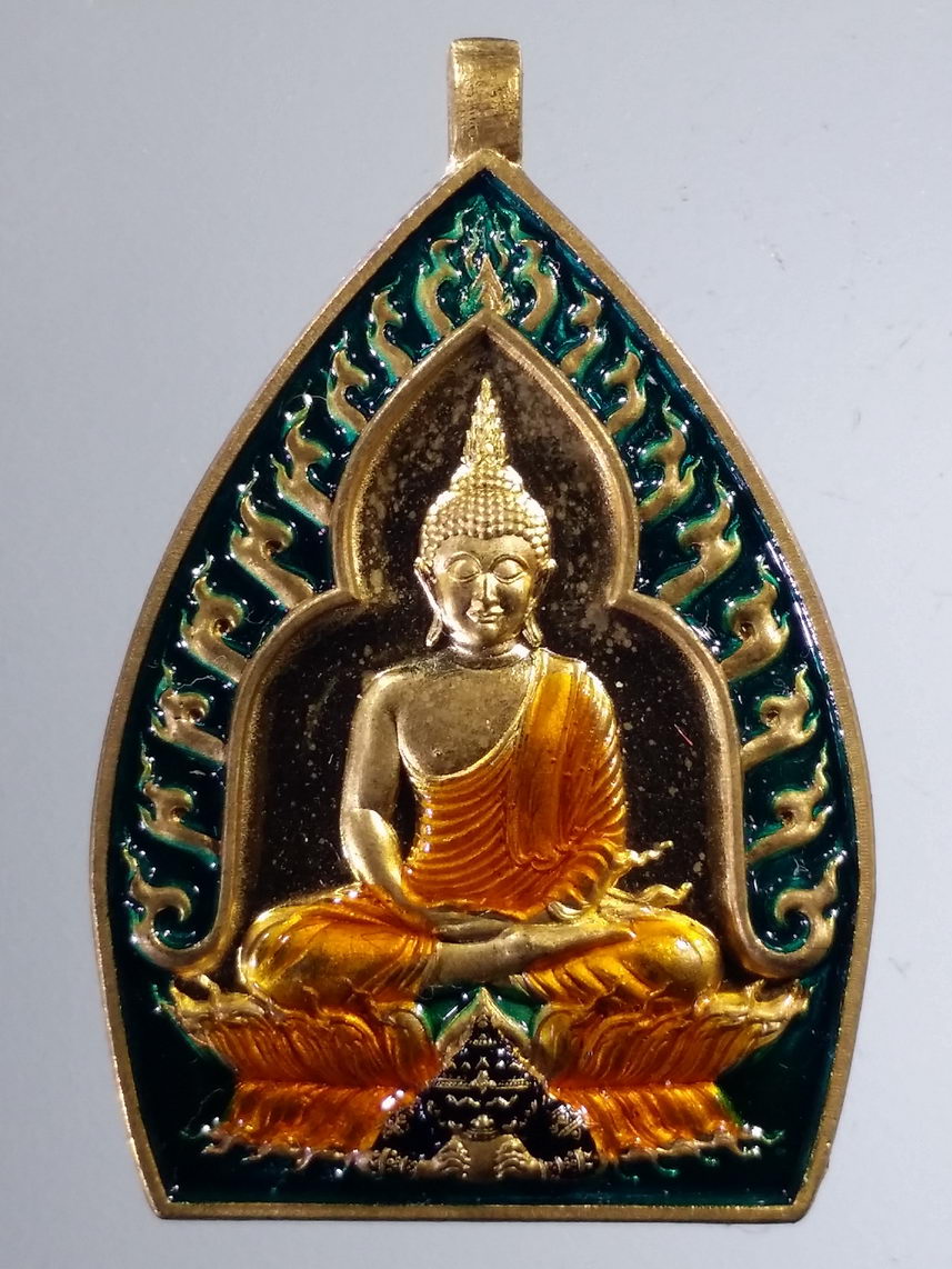 รหัสสินค้า พระมีกล่อง 2205 เหรียญเจ้าสัว พุทธศิลป์ รวยพันล้าน พระอาจารย์สัญญ(คง) กมมฺสุทโธ วัดกลางบางแก้ว จังหวัดนครปฐม เนื้อสัตตะโลหะ ลงยาสีฟ้า หมายเลข ๓๒๔
