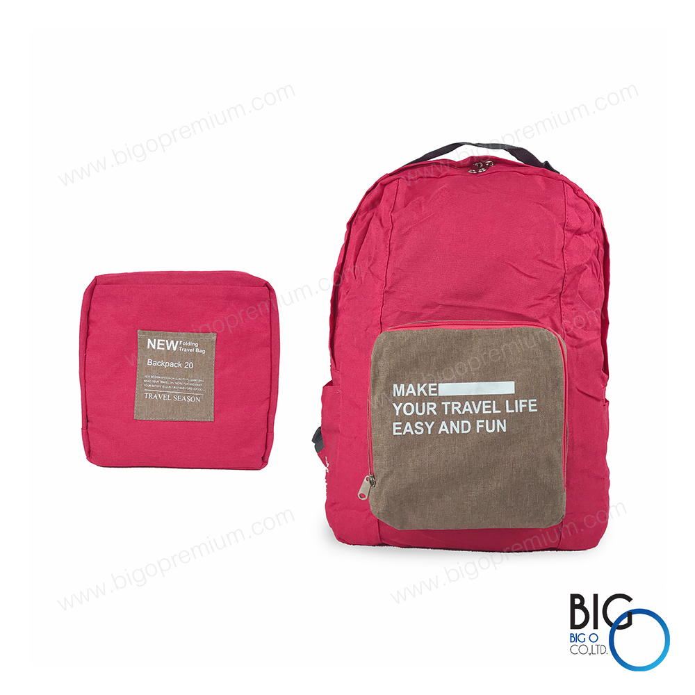 กระเป๋าเป้พับได้ ผ้าไนล่อน