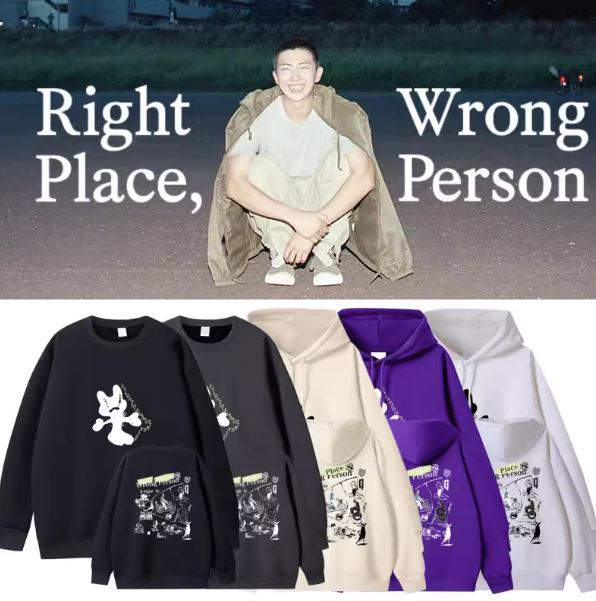 เสื้อกันหนาว BTS RM : Right Place, Wrong Person