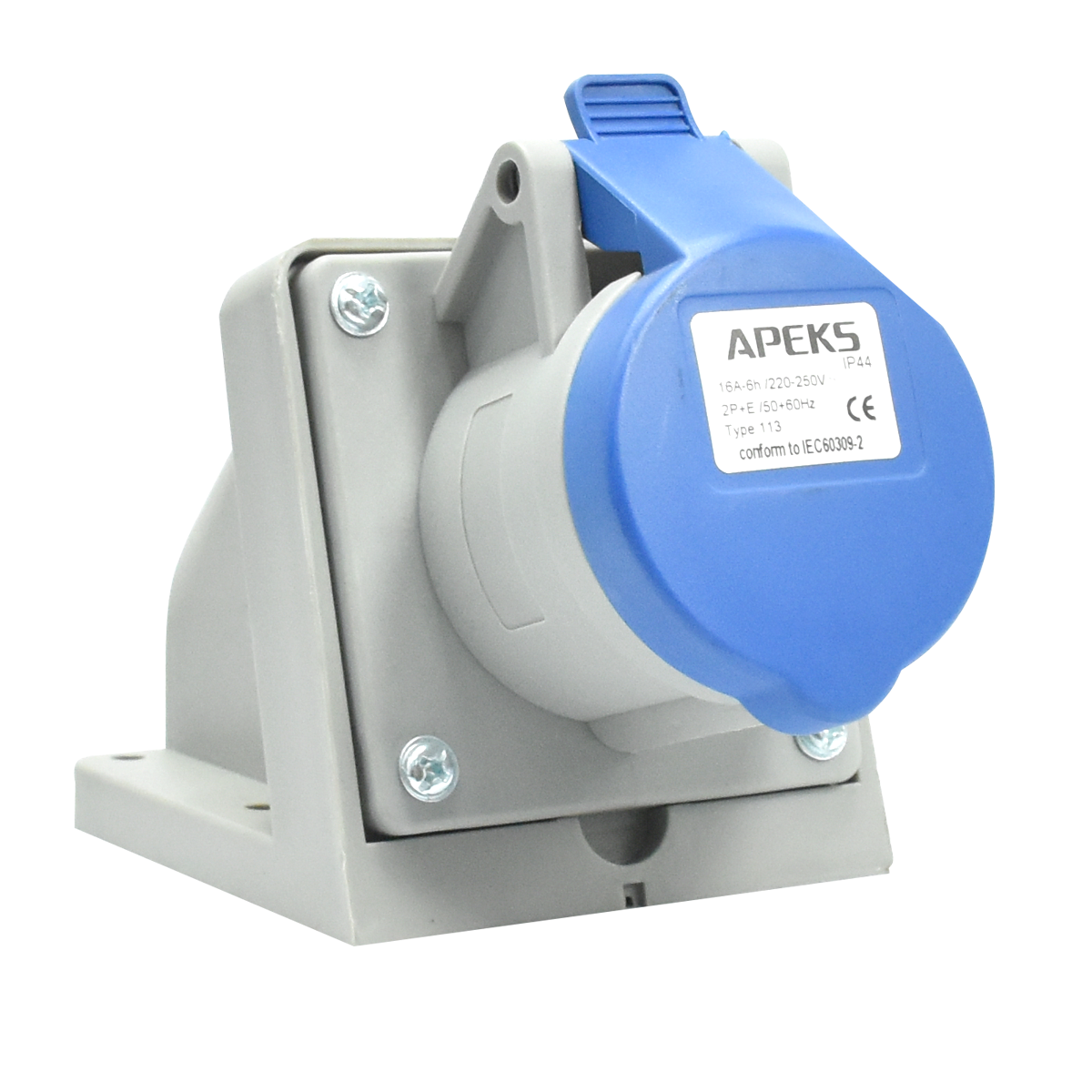 APEKS ปลั๊กตัวเมียลอย WALL SOCKET IP 44#113-6 3P 230V/16A